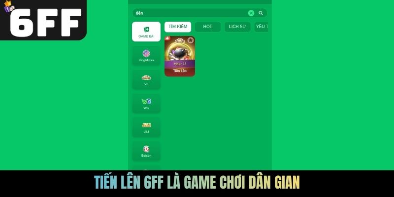 Tiến lên 6FF là game chơi dân gian